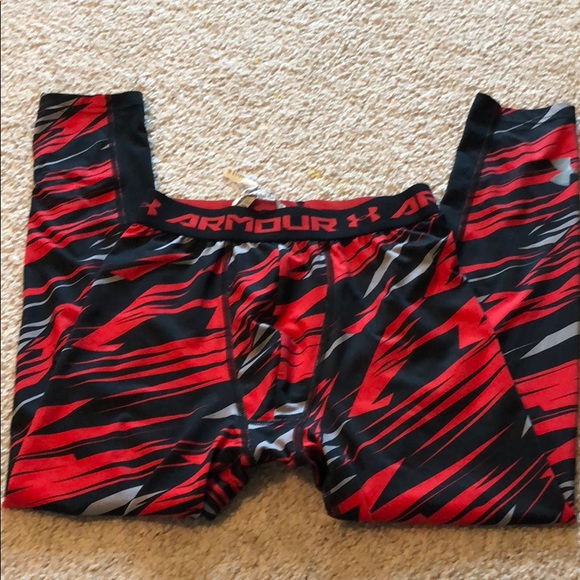 red compression pants youth